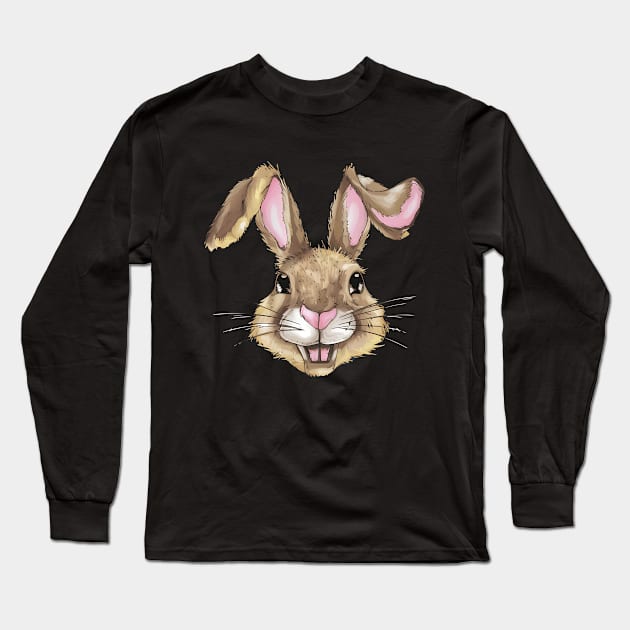 Cute Bunny Long Sleeve T-Shirt by NomiCrafts